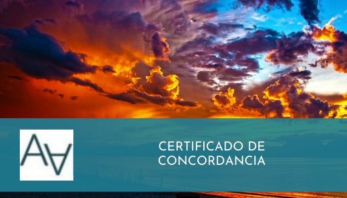 Certificado de concordancia